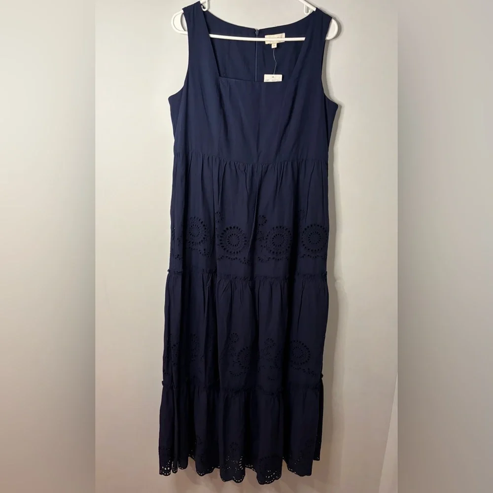 NWT LAURA Navy Sleeveless Maxi Dress - Picture 2 of 7